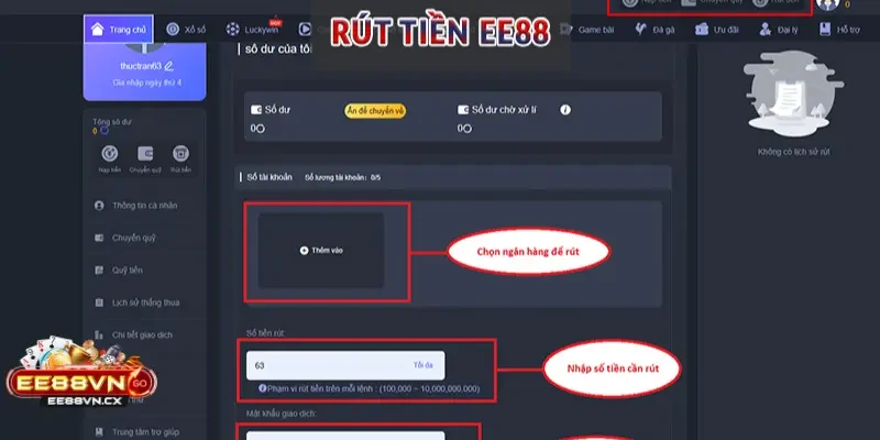 rút tiền EE88